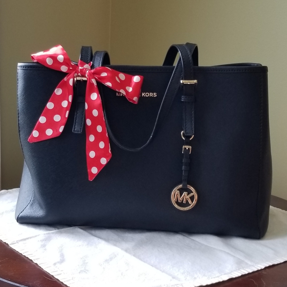Michael Kors "Jet Set" Travel Saffiano Leather Tote